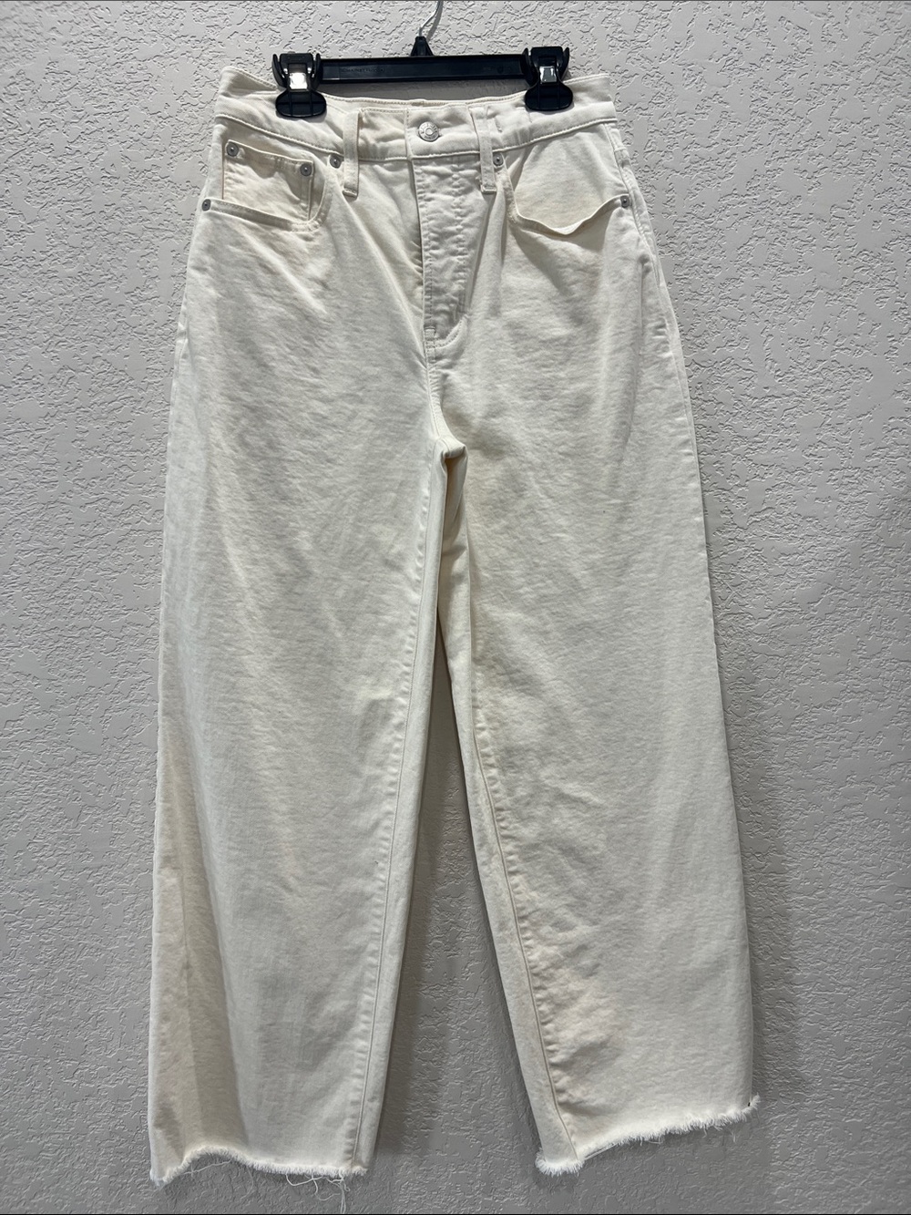 Madewell Off-White Wide-Leg Jeans size 26